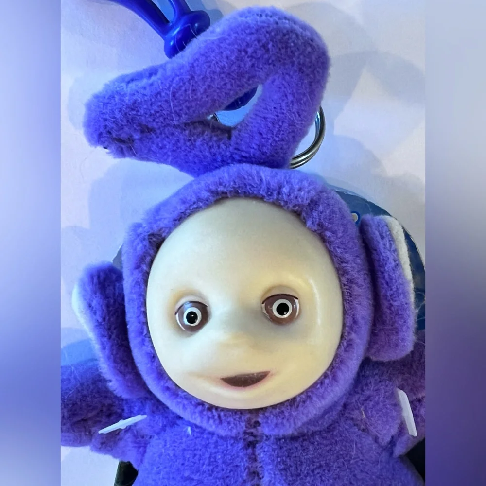 Tinky Winky Purple Teletubbies clip on vintage collectible original packaging